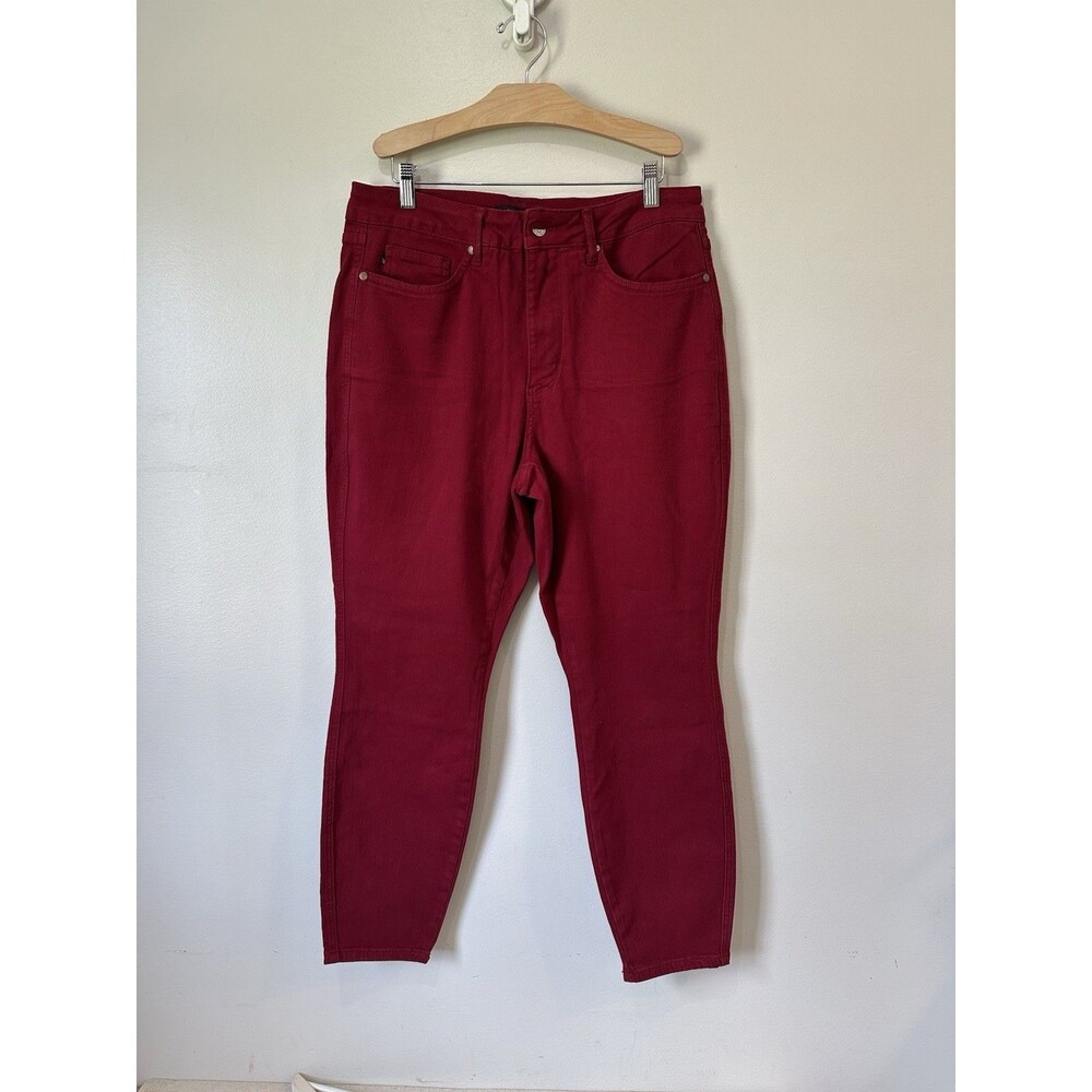 Judy Blue #JB88760C Straight Leg Jean Plus Size 14W Red Stretch Comfort
